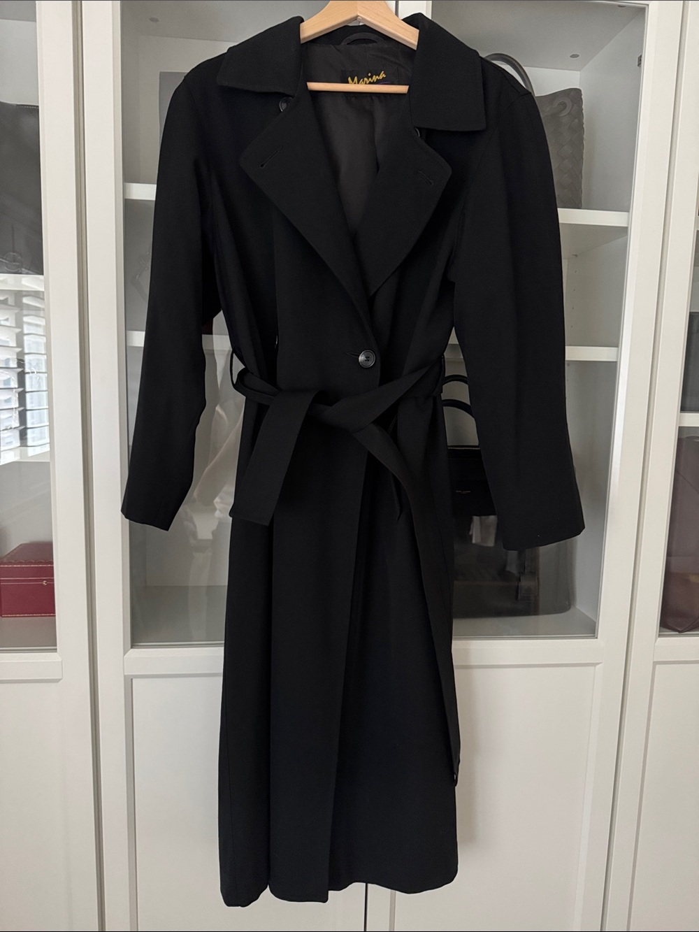 Marina by Newport Harbor 100% Pure Wool Vintage Black Coat
